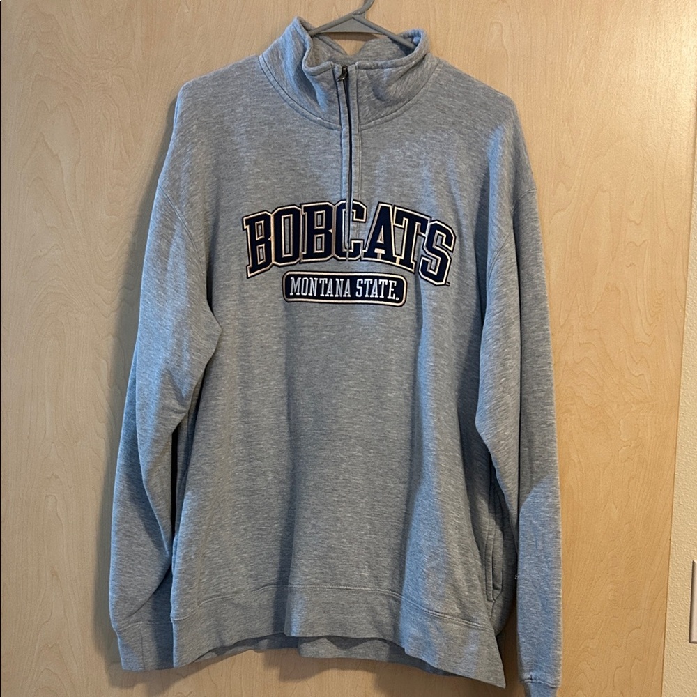 Montana State Bobcats Grey Half-Zip Sweatshirt